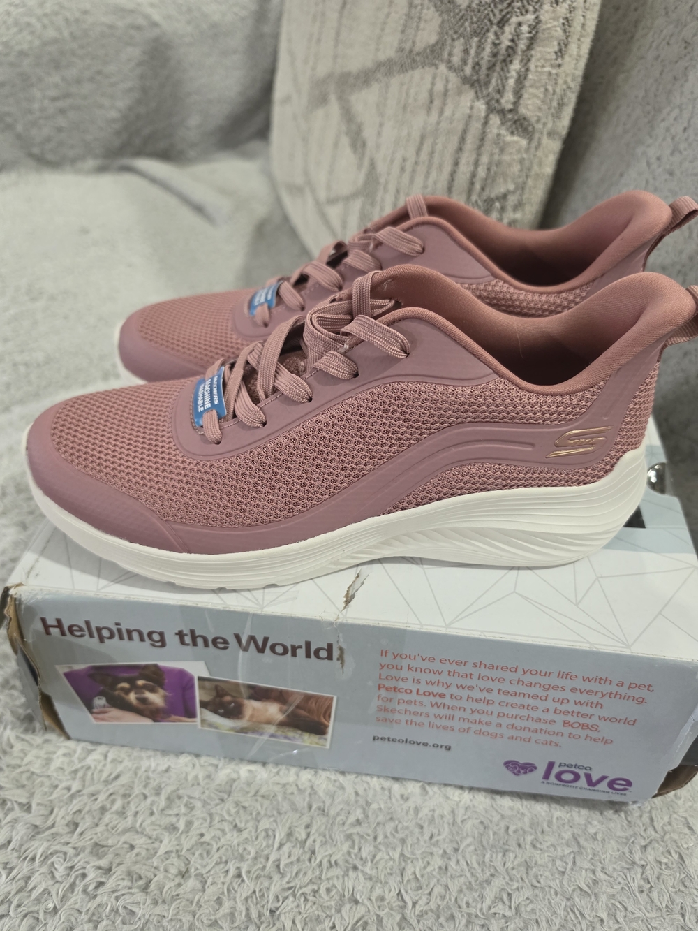 SKECHERS BOBS Squad Waves Still Wading Pink Sneakers Size 8.5 NEW - Picture 3 of 8